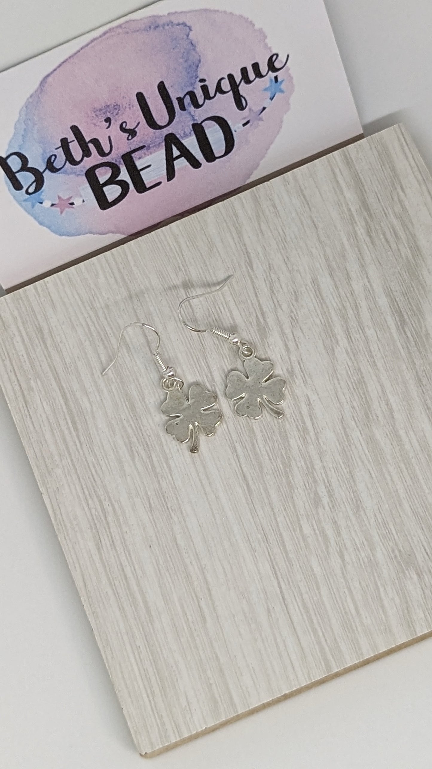 4 leaf clover earrings, shamrock earrings, St Patricks Day, Irish jewellery, plain shamrocks