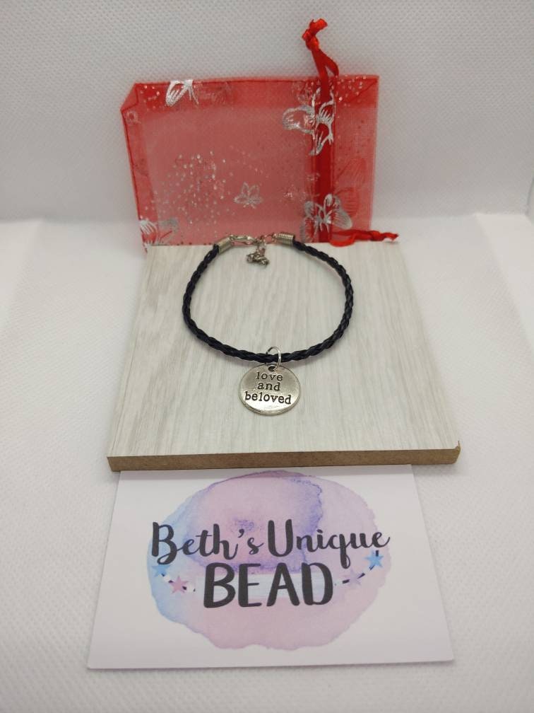 pick me up gift, gift for her, black bracelet, motivational quote, dainty bracelet, positive jewellery, gifts for him,
