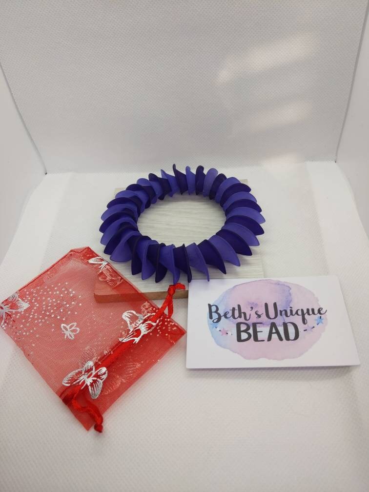shell bracelet/purple bracelet/large bracelet/chunky bracelet/beaded bracelet/blue bracelet/statement piece/statement bracelet/gift for her