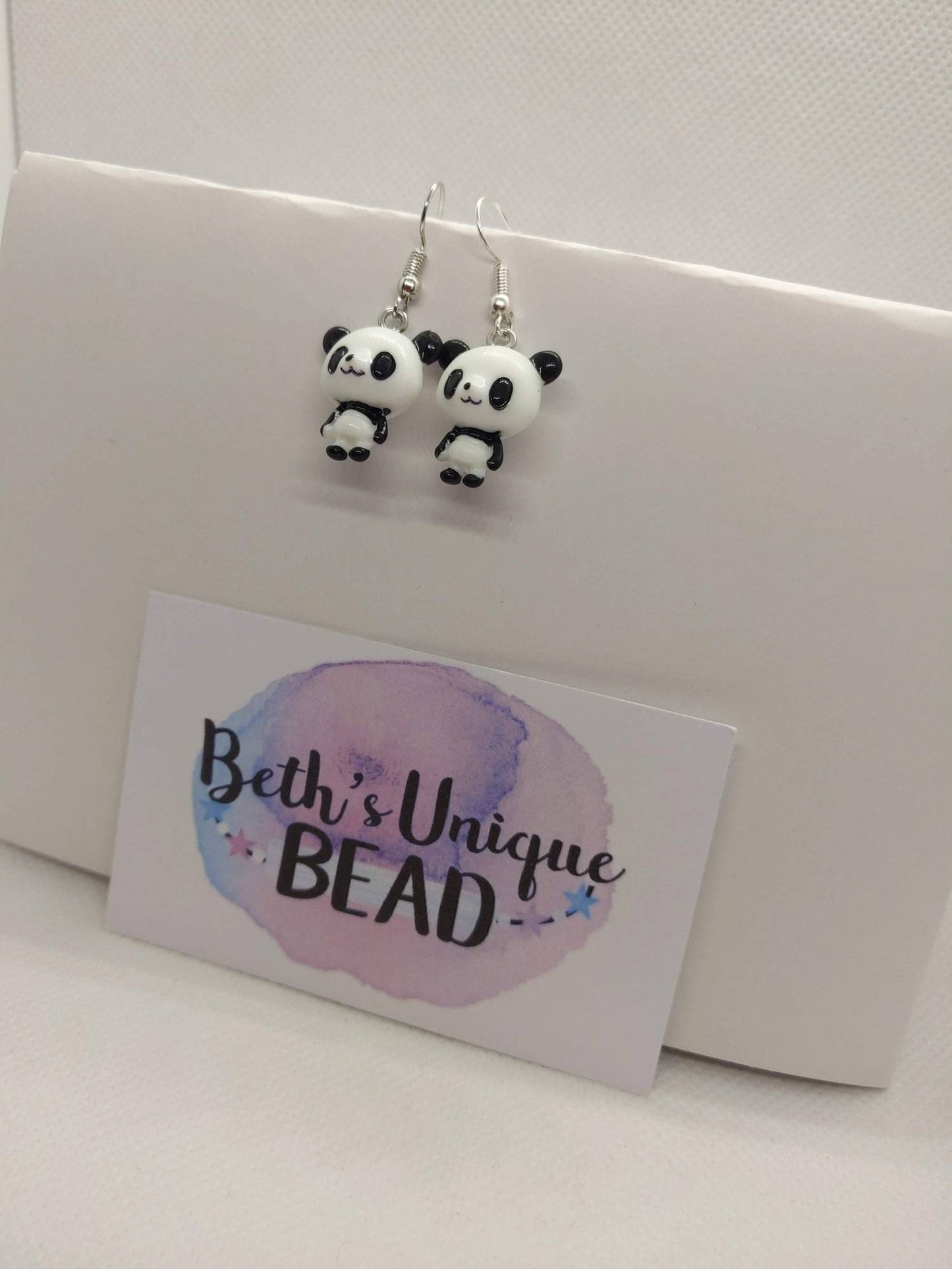panda jewelry, novelty jewelry, panda earrings, funky earrings, quirky gifts