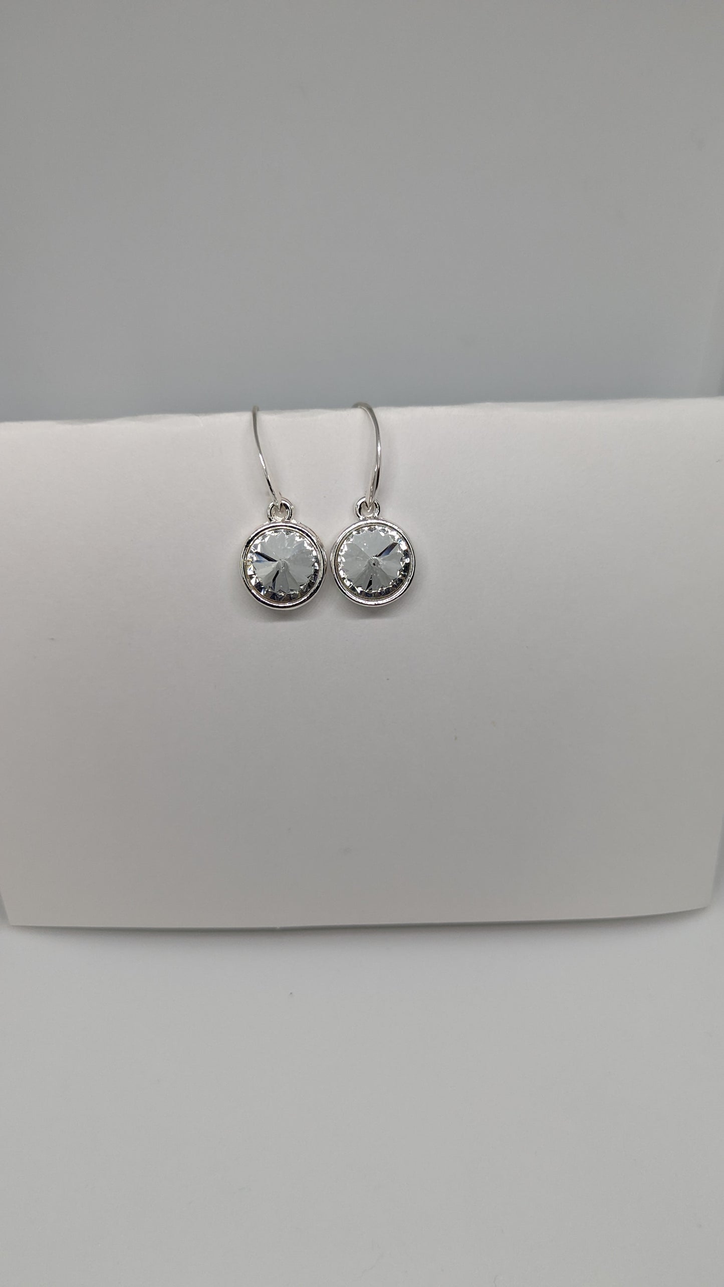 sparkly earrings, rivoli earrings, circle jewellery, sparkly jewellery, gift for her, girlfriend gift
