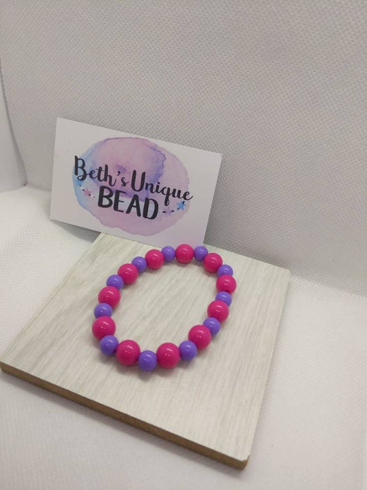 expandable bracelet/pink bracelet/purple bracelet/acrylic bracelet/beaded bracelet/girly bracelet/purple beaded bracelet/pink bead bracelet