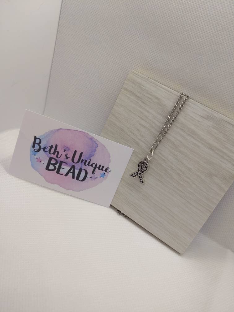 Silver plated charity pendant/non-profit/charity necklace/autism chain/autism awareness necklace/dainty/autistic help