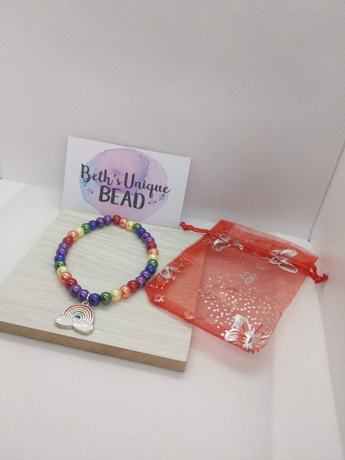 rainbow charm bracelet, expandable arm candy, rainbow of hope, multicolour bracelet, LGBT jewellery,