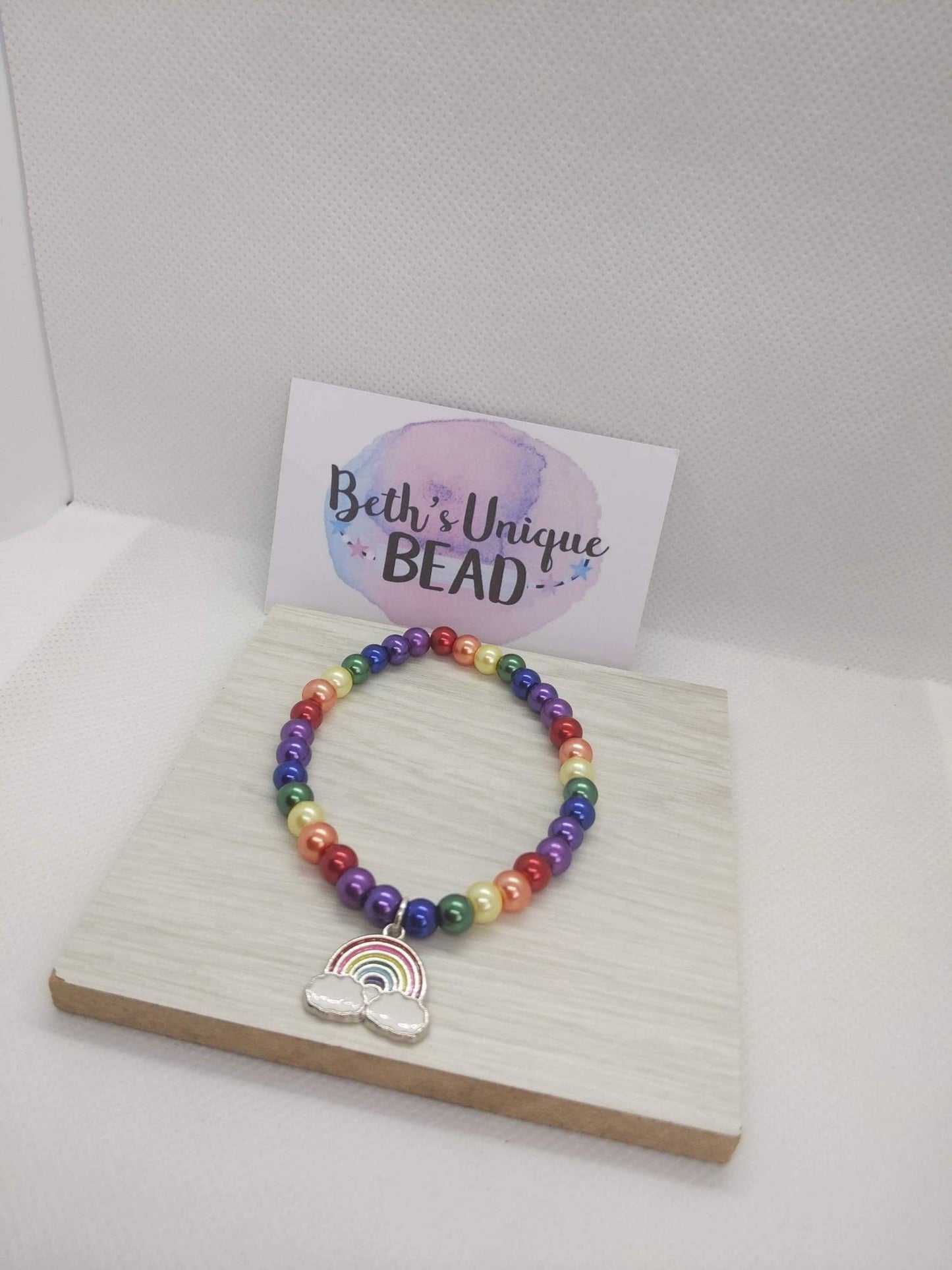 rainbow charm bracelet, expandable arm candy, rainbow of hope, multicolour bracelet, LGBT jewellery,