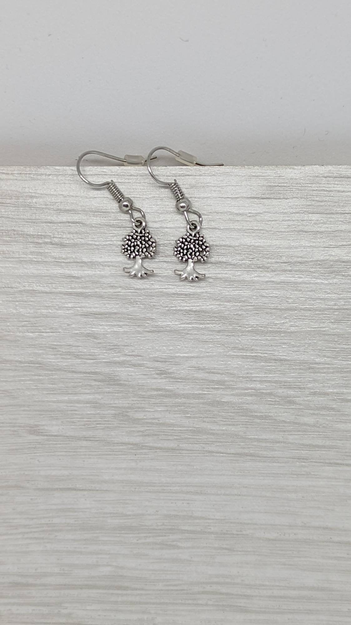 small tree earrings, nature jewellery, dainty earrings, silver tree, gift for her, birthday gift