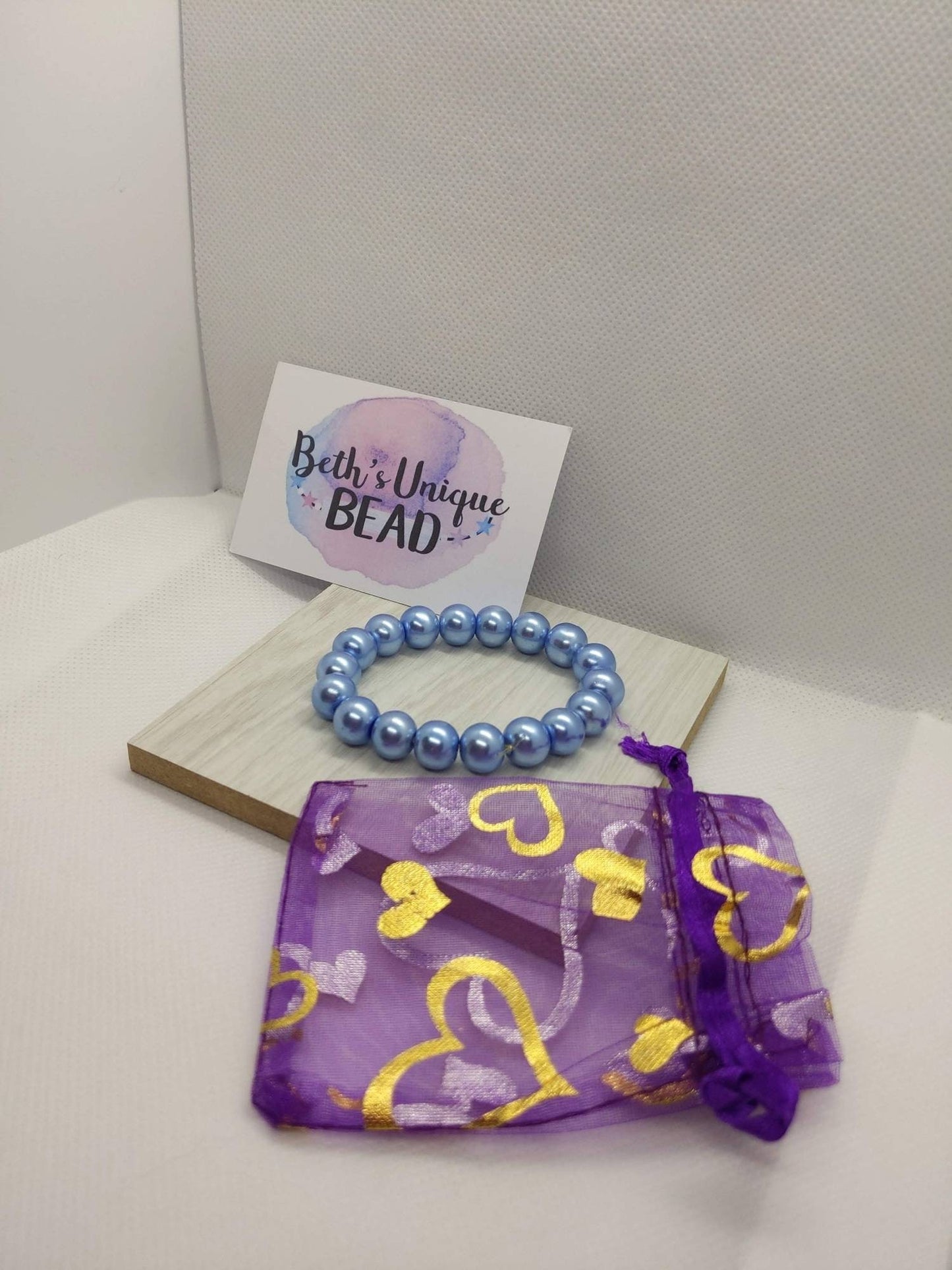 Expandable bangle, stretchy bracelet, expandable bracelet, light blue bead, bridesmaid gifts