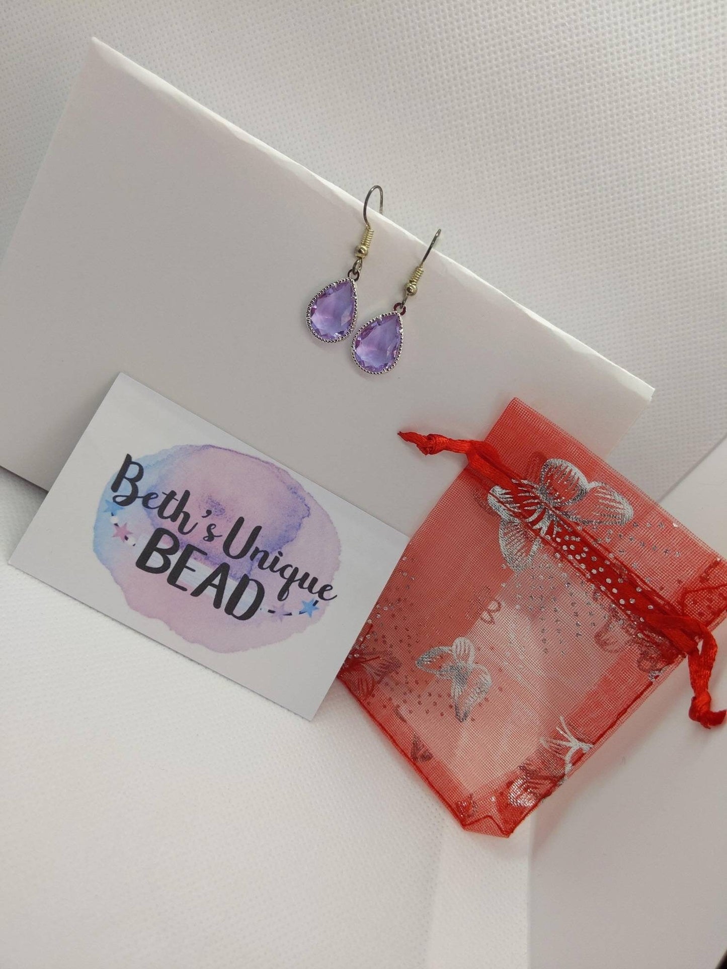 lilac earrings, gift for her, teardrop earrings, teardrop jewellery, lilac jewelry