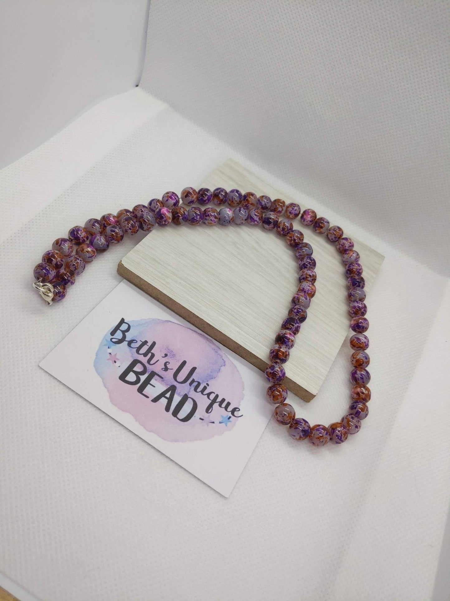 beaded bracelet, beaded necklace, blue necklace, orange bracelet, purple bangle, gift for girlfriend