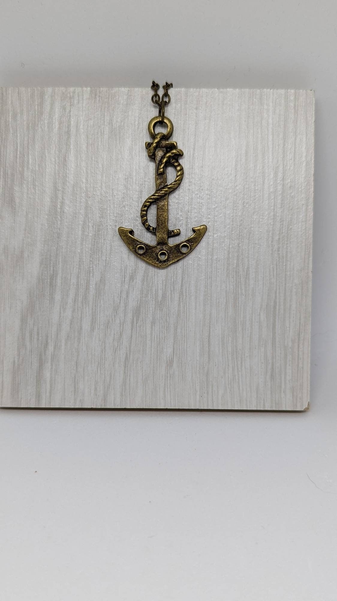 Anchor necklace, nautical necklace, bronze anchor, anchor pendant, gift for her, nautical jewelry, anchor charm, anchor jewelery