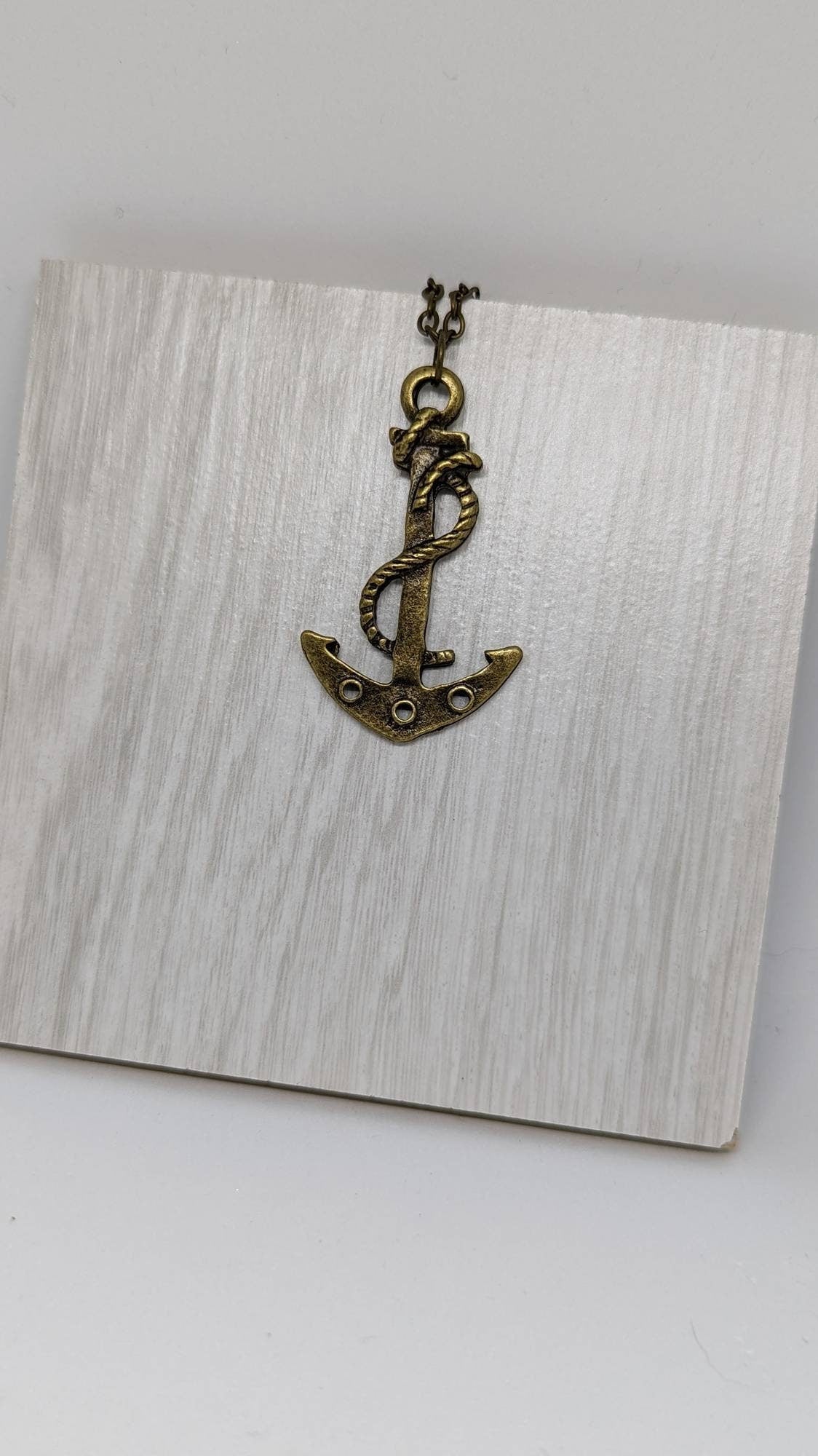 Anchor necklace, nautical necklace, bronze anchor, anchor pendant, gift for her, nautical jewelry, anchor charm, anchor jewelery