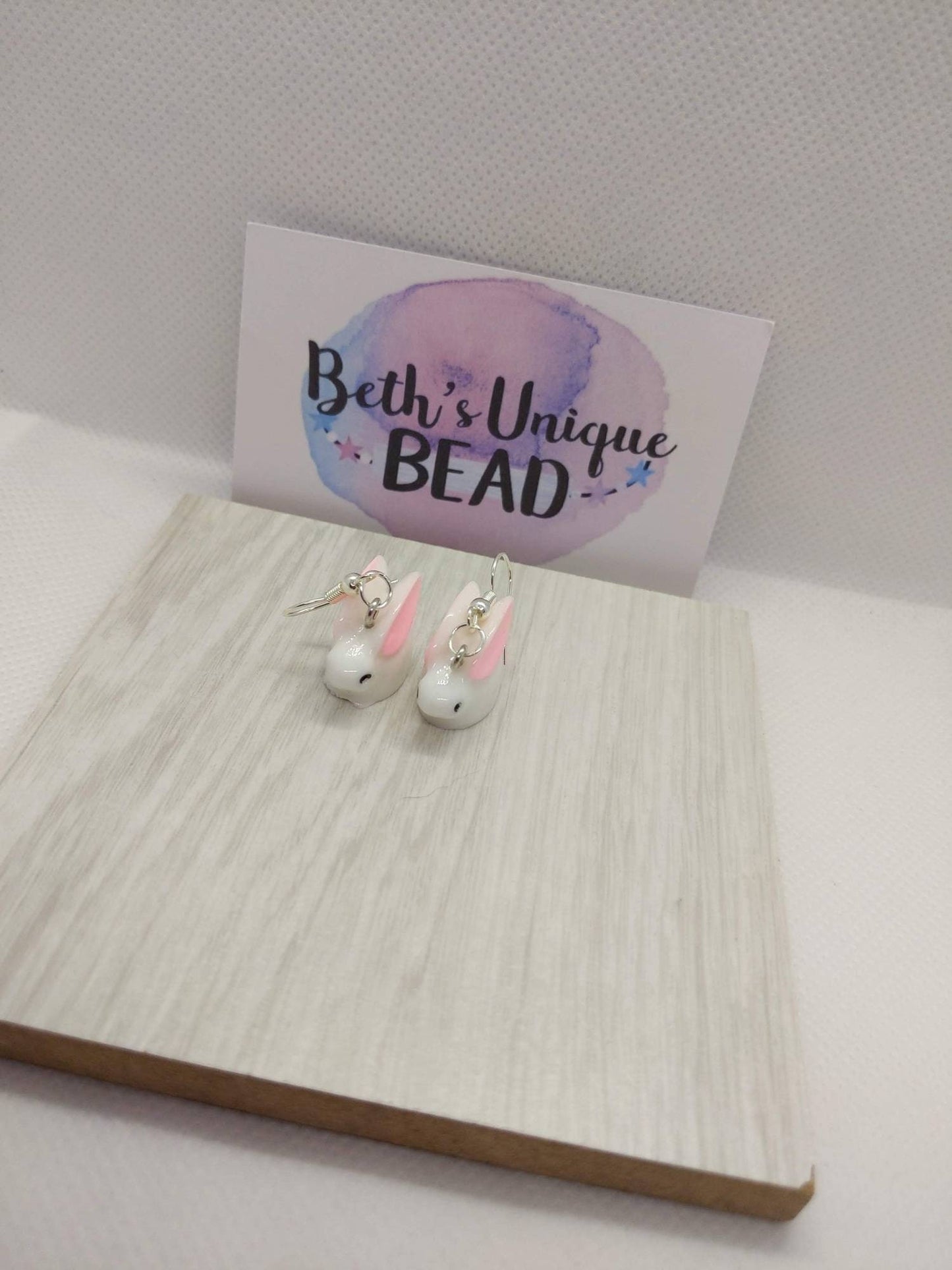 bunny earrings, rabbit earrings, Easter Bunny, Easter drops, hare jewellery