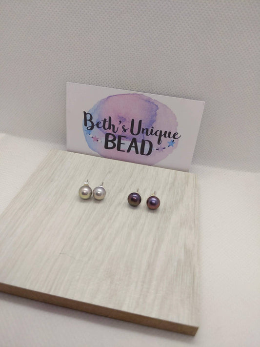 Stud earrings, Pearl earrings, bridesmaid gift, bridal jewellery, Pearl studs