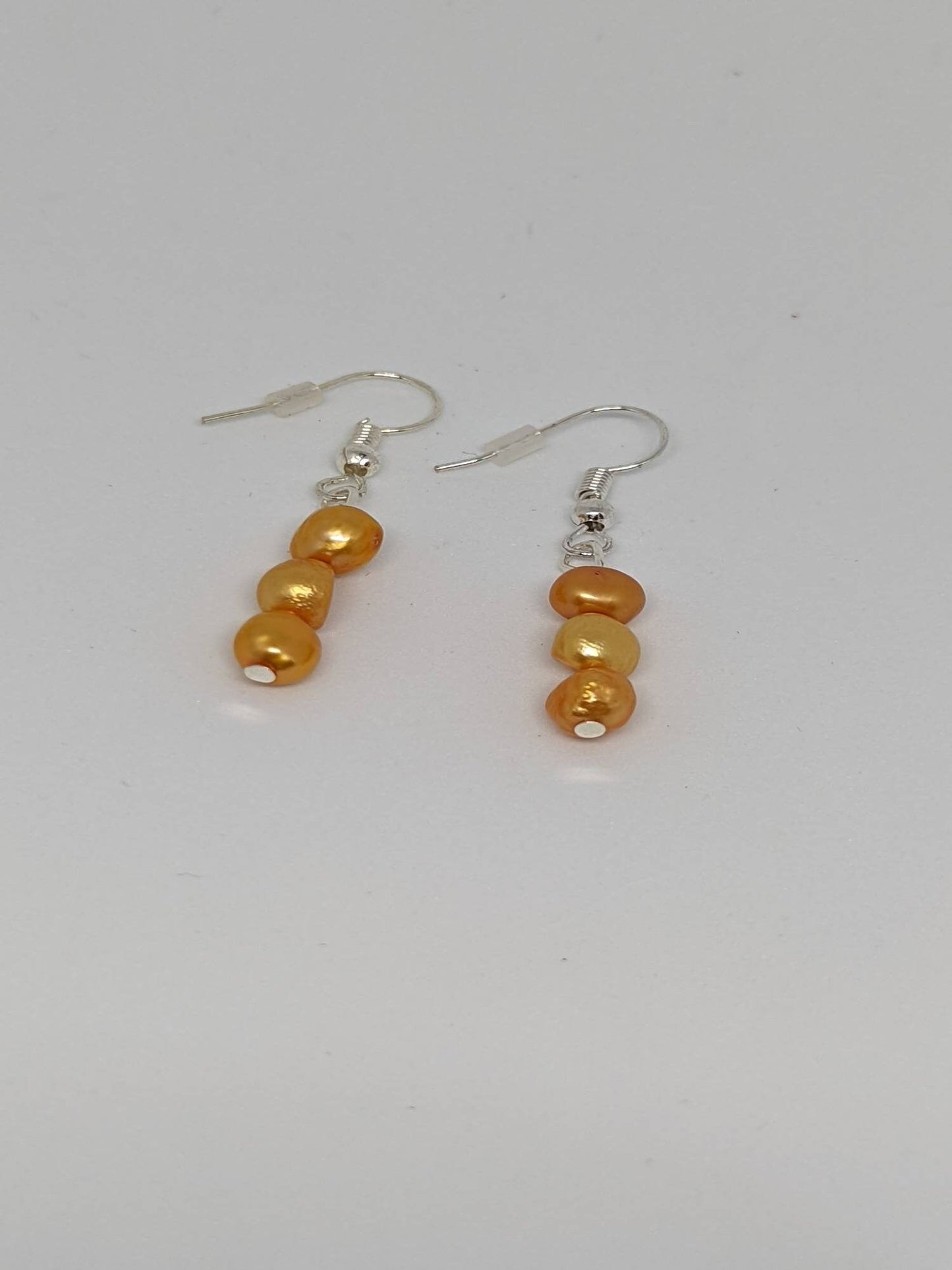 autumn earrings, freshwater pearls, autumn wedding, fall wedding jewelry, long pearl earrings